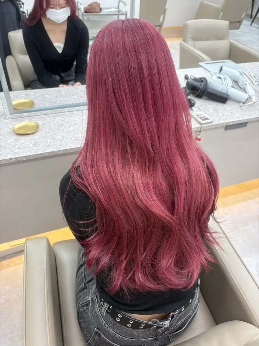 ロング 似合わせカラー/ ベージュ いちご🍓のヘアスタイル