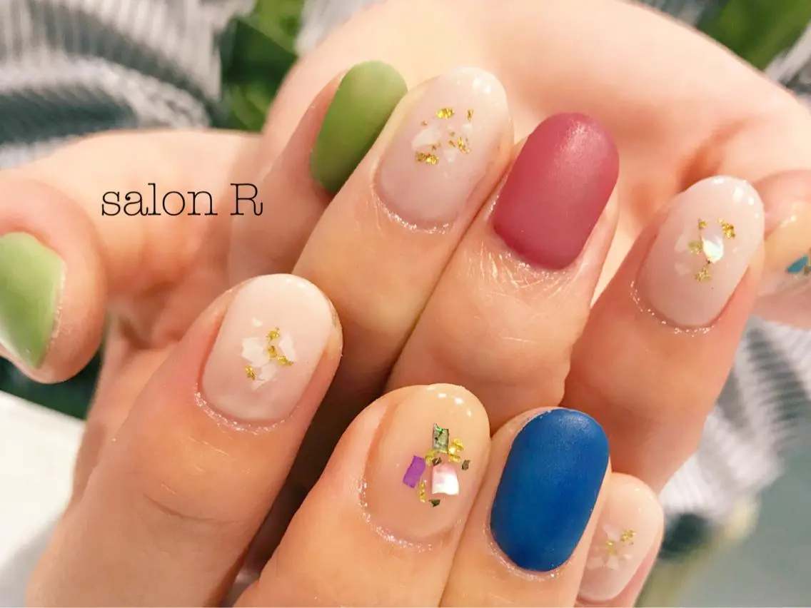 ネイル アートネイル マットネイル NARUMI HYODOのネイルデザイン