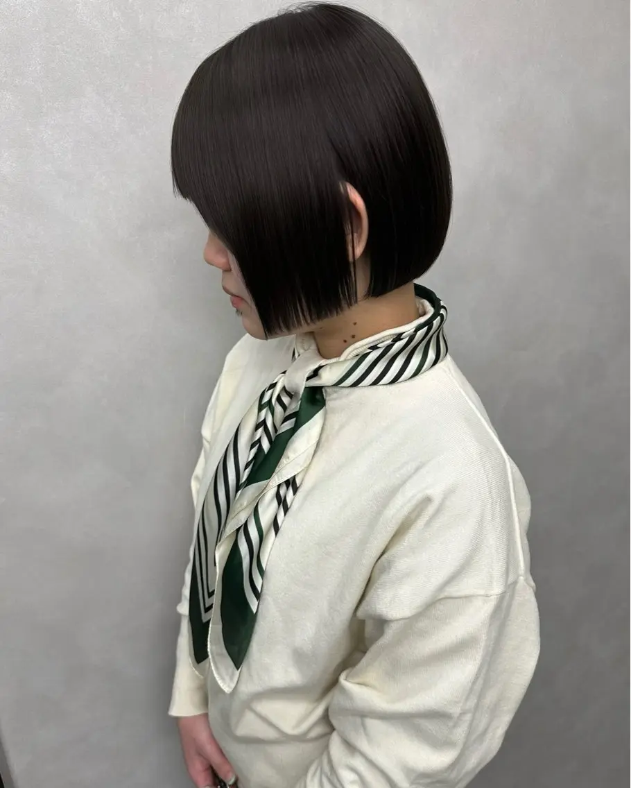 ミディアム ボブ 渋谷ボブ 福田連太郎のヘアスタイル