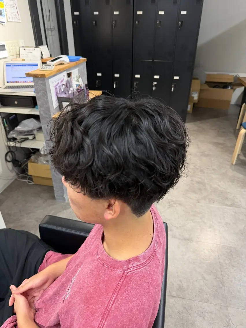 ショート カット パーマ シャドウパーマ/立川 メンズ/コタロウのヘアスタイル