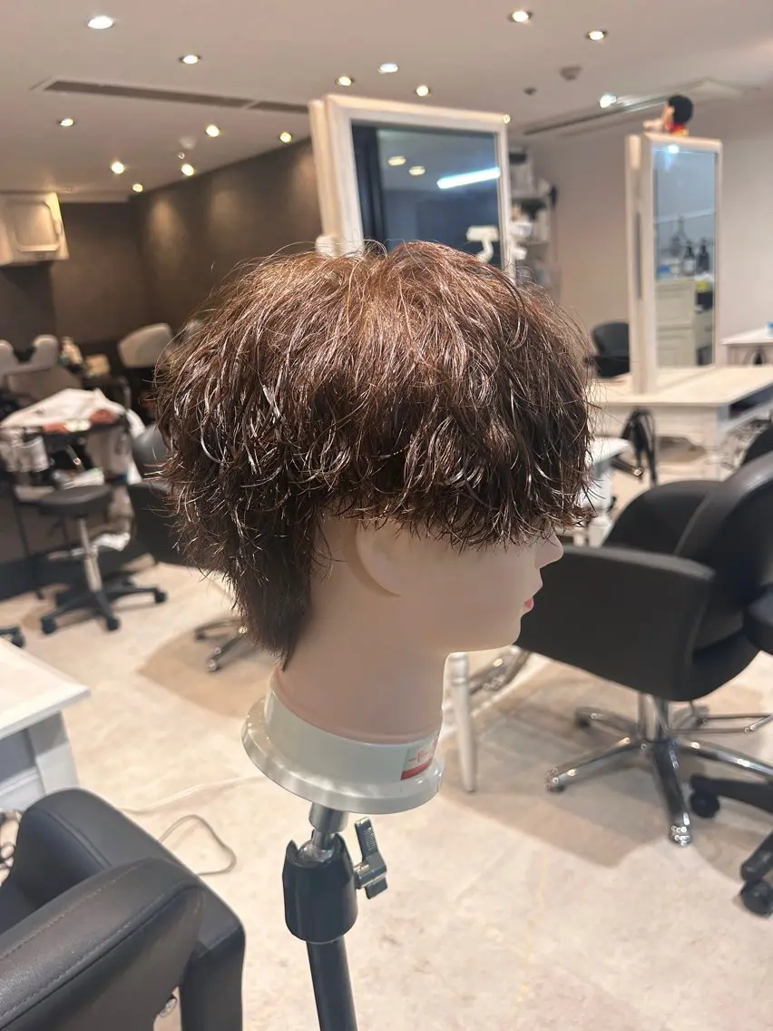 カラー パーマ メンズ メンズパーマ 波巻きパーマ カット ヘアカラー パーマ ✅曲がる縮毛矯正・ メンズ縮毛/森隆之介のヘアスタイル