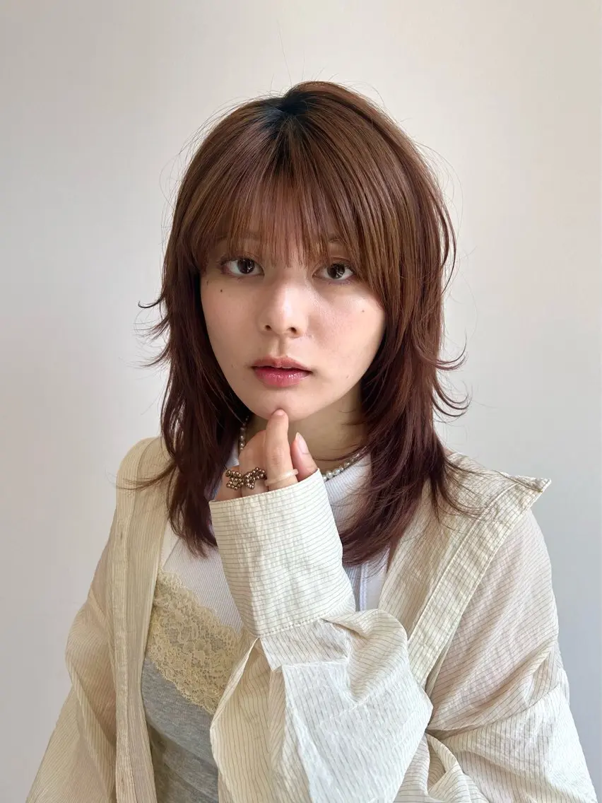 セミロング レイヤーカット カット ヘアカラー 金山/くびれショート ショートボブAikaのヘアスタイル