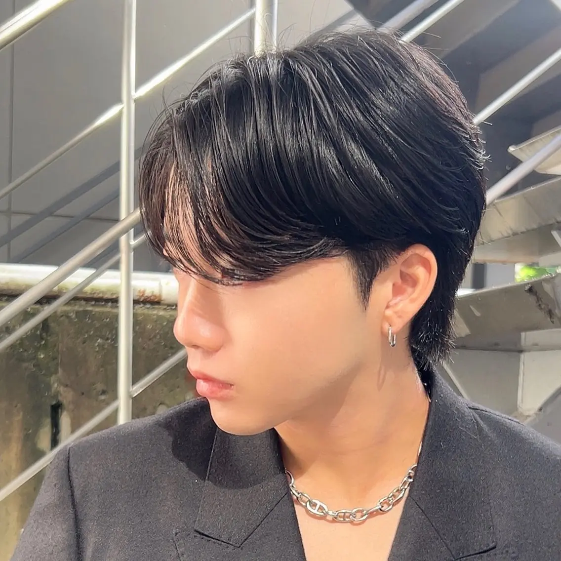 ショート パーマ メンズ カット パーマ 岡田大志🇰🇷 中/韓メンズヘアのヘアスタイル