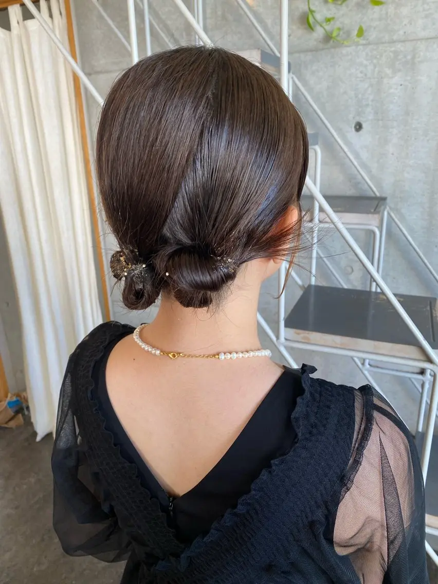 セミロング ヘアセット モリモト サナのヘアスタイル