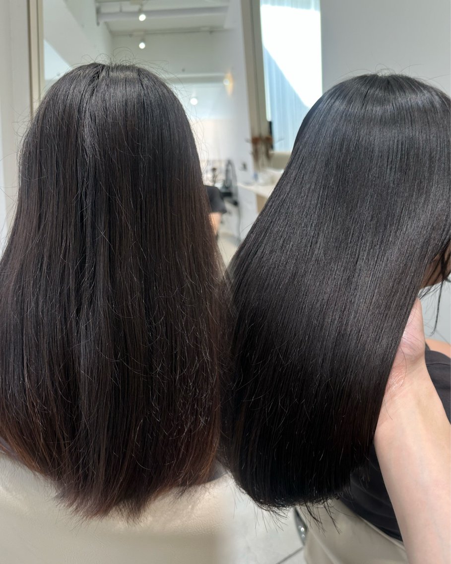 セミロング 縮毛矯正 カット 縮毛矯正 トリートメント ヘッドスパ ヘアセット 朝ラク縮毛矯正 ブリーチ矯正/吉田のヘアスタイル