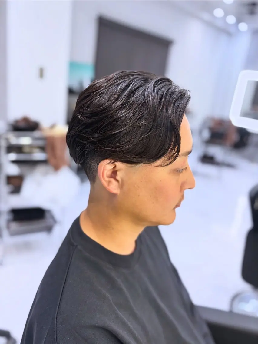 パーマ メンズ カット パーマ 山田 瑛司のヘアスタイル