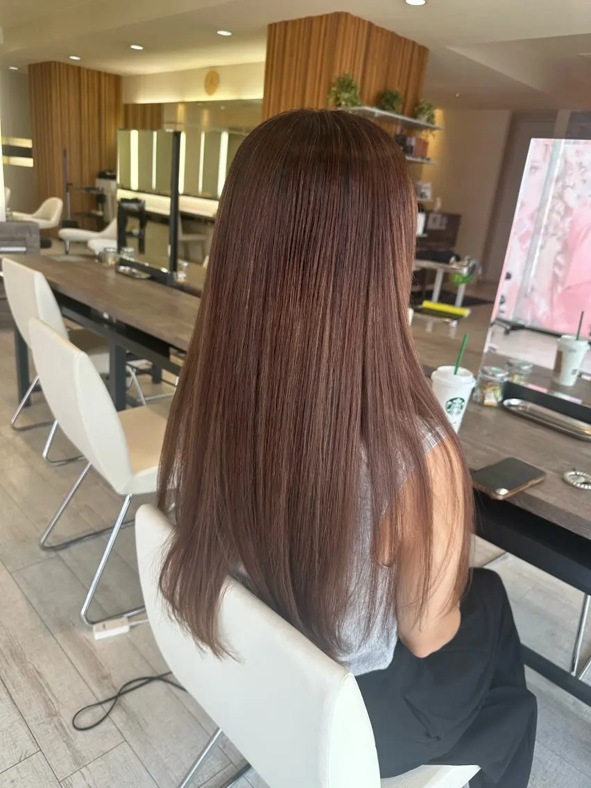 ロング くせ毛 縮毛矯正 カット 縮毛矯正 佐野 太河のヘアスタイル