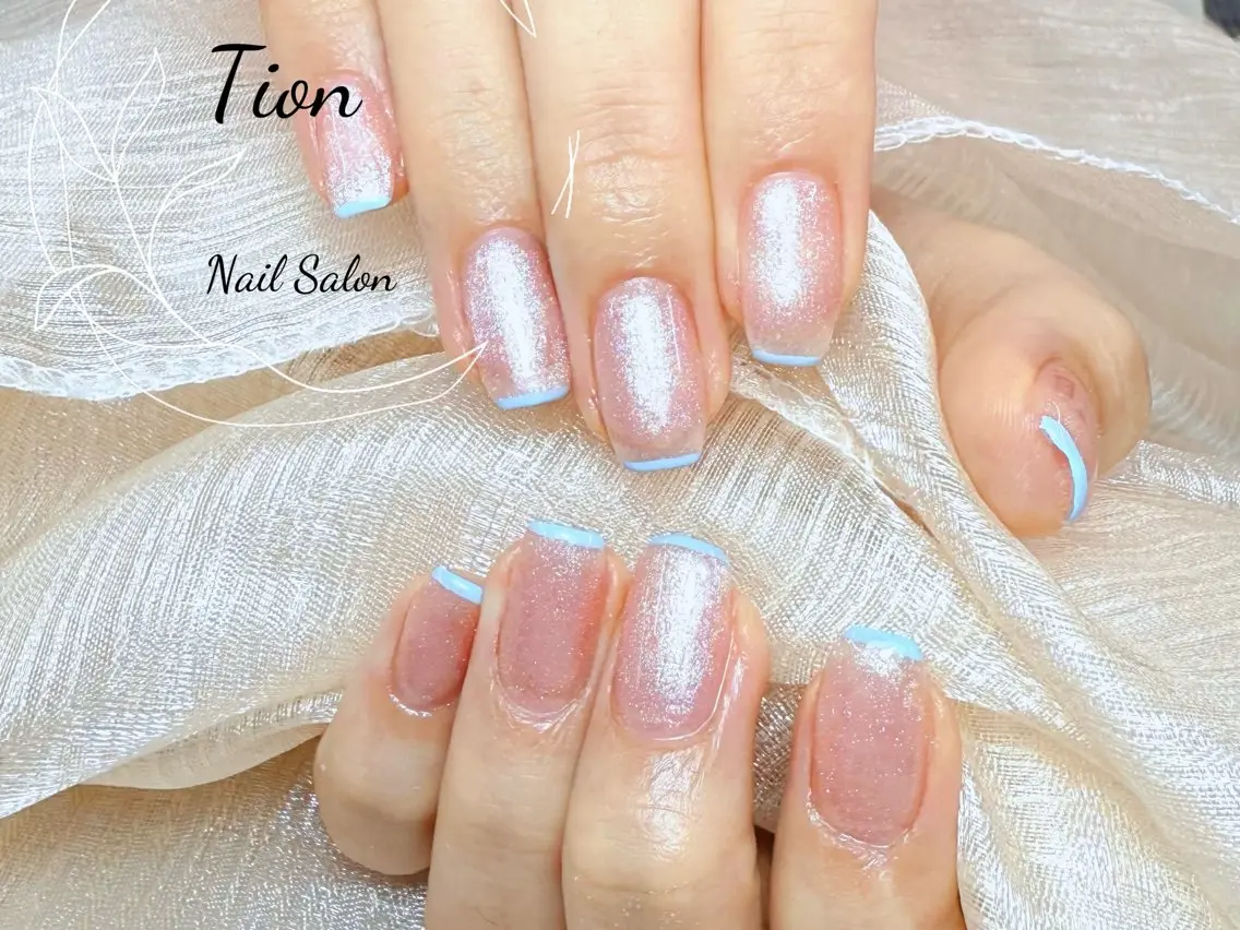 ネイル チークネイル 長さ出し フットネイル フレンチネイル ジェルネイル Nailsalon Tion武蔵小杉店のネイルデザイン