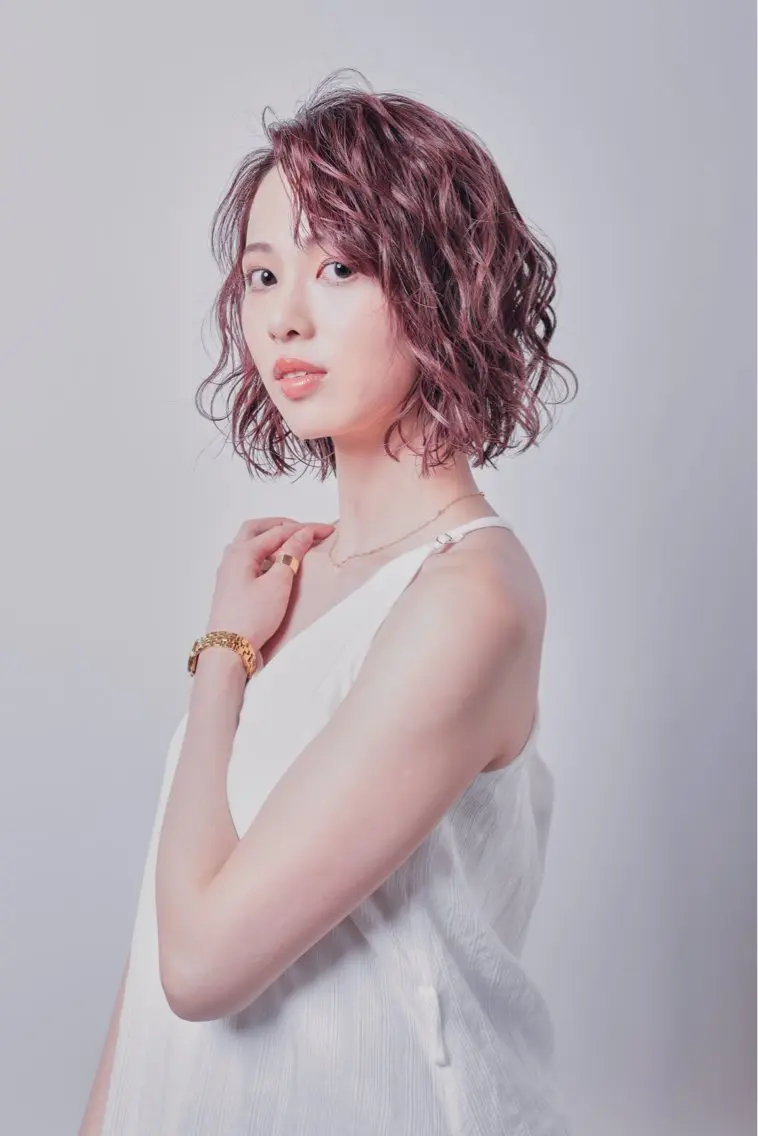 ミディアム カラー パーマ ヘアメイク金坂 /カットカラー/のヘアスタイル