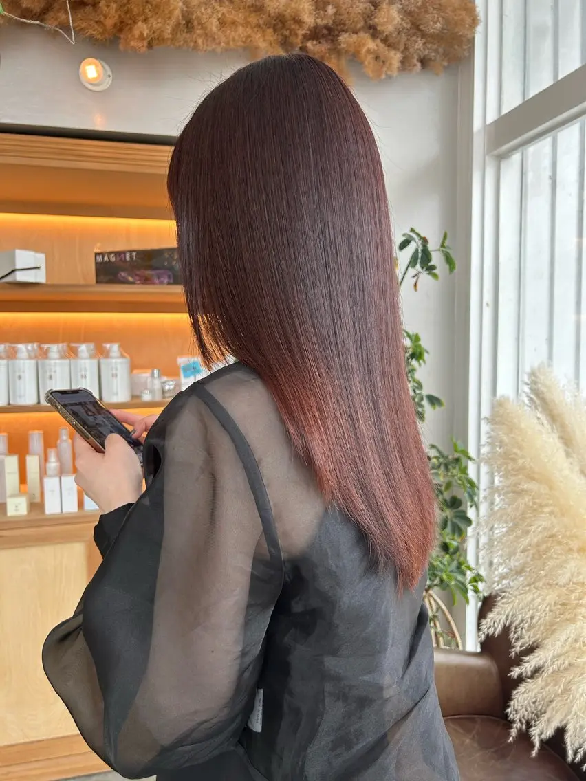 ロング ヘアカラー トリートメント YUIMARL SUZUKAのヘアスタイル