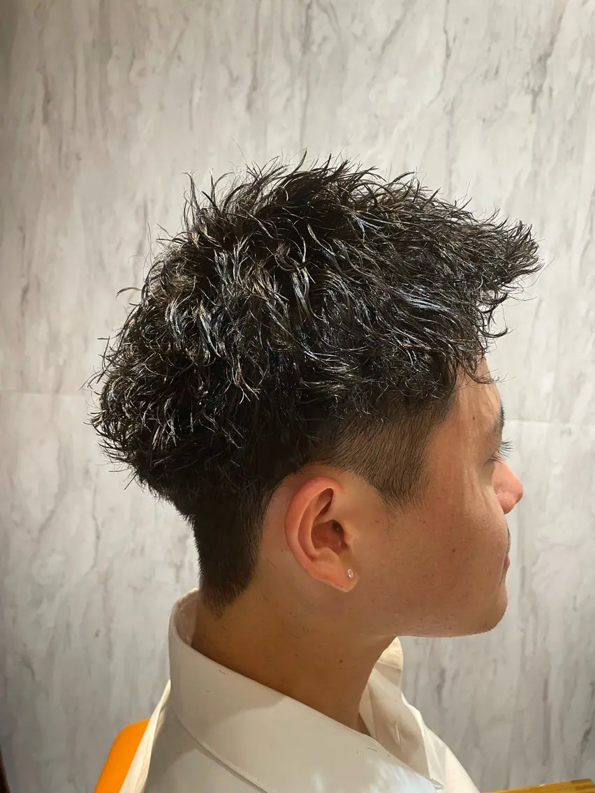 ショート パーマ メンズ カット パーマ トリートメント 下村 琉弥のヘアスタイル