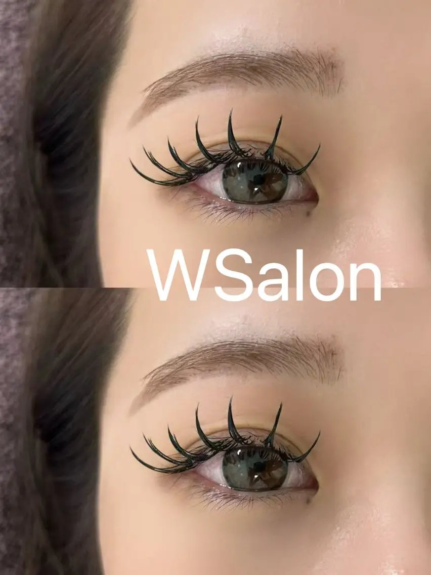 マツエク・マツパ 付け放題 バインドロック カラーマツエク フラットラッシュ 韓国風マツエク W Salon アイラッシュのマツエク・マツパデザイン