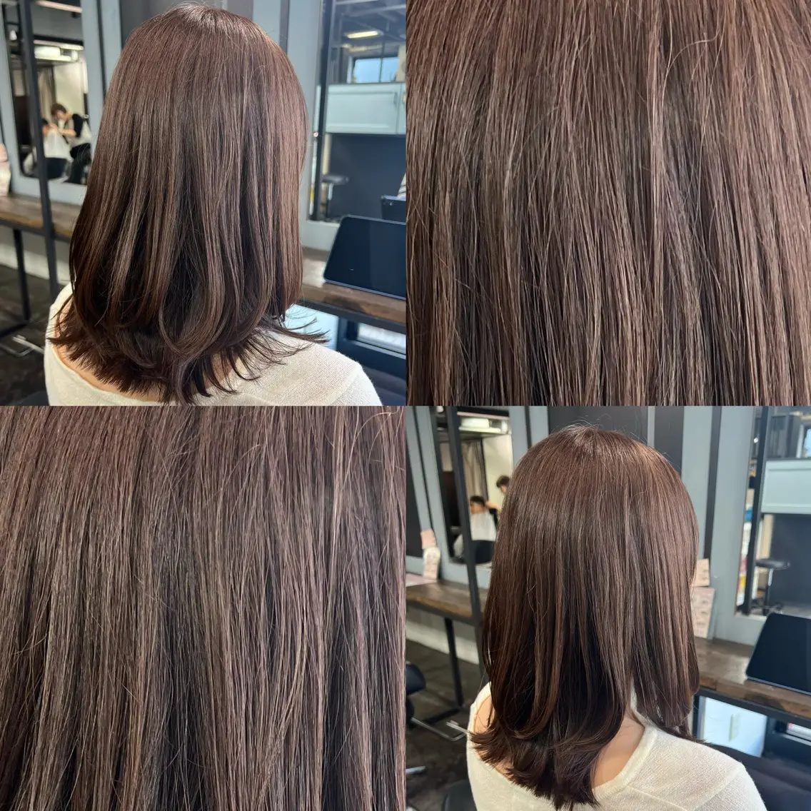 ミディアム レイヤーカット カット ヘアカラー 💘札幌クロスパーマ 髪質改善💘rinaのヘアスタイル