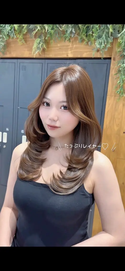 【無料】レイヤーカット+トリートメント+コテ巻きスタイリング💞の写真