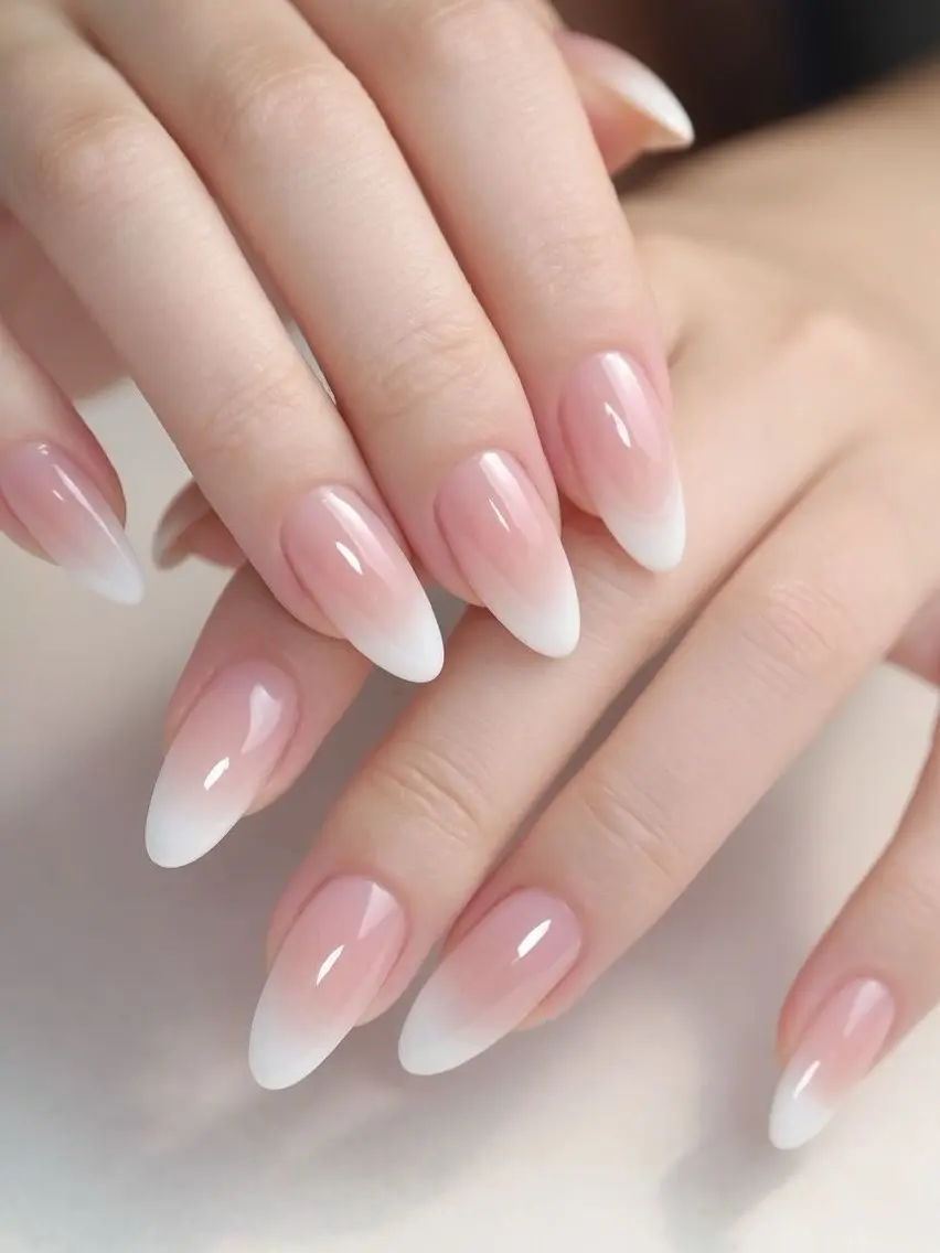 ネイル 長さ出し フレンチネイル グラデーション 卒業式 マグネットネイル MIHANA NAILのネイルデザイン