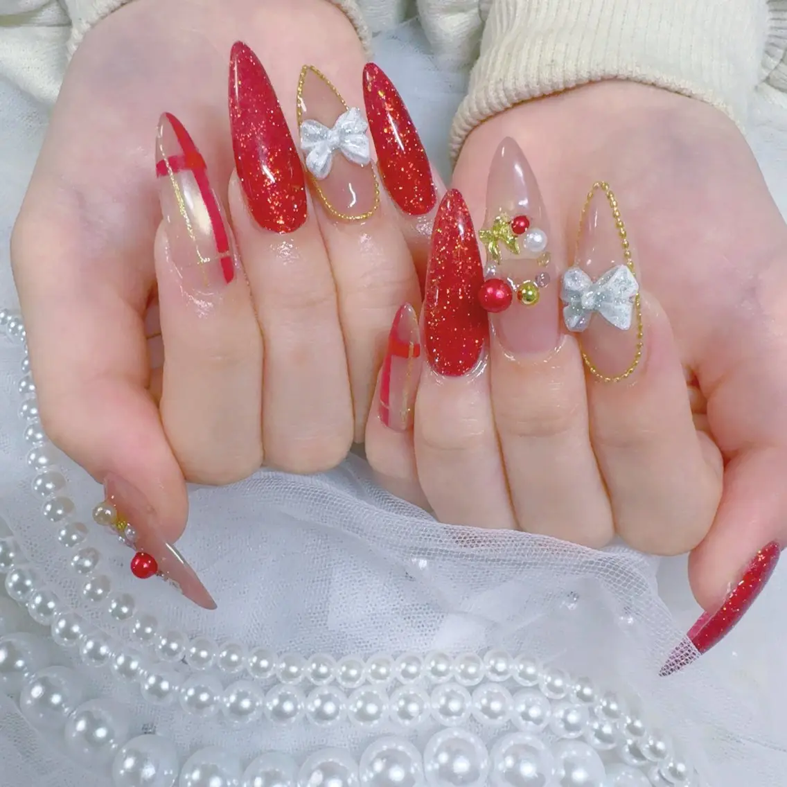 ネイル 冬ネイル クリスマス ハンドネイル TOMO. Libのネイルデザイン