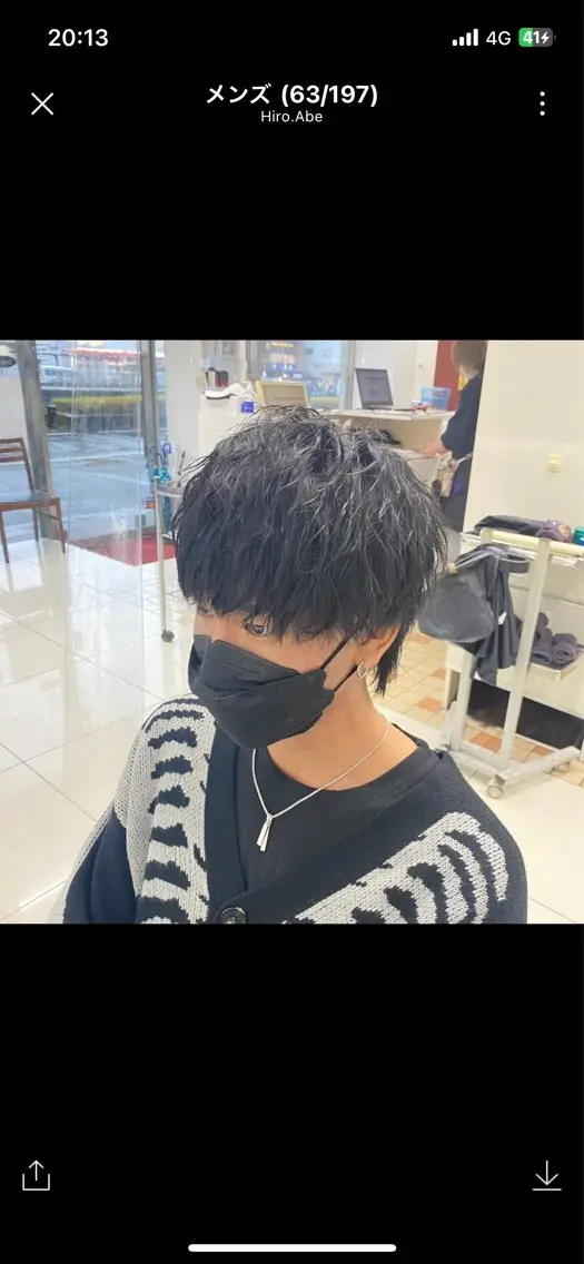 ミディアム 成瀬スパイラル パーマ清水大隼のヘアスタイル