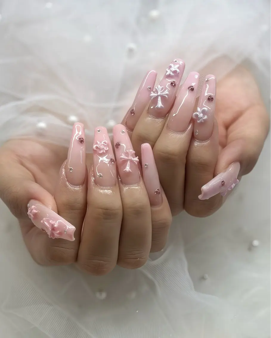 ネイル グラデーション 持ち込み ピンク 完全プライベート サロンYUZUHAのネイルデザイン