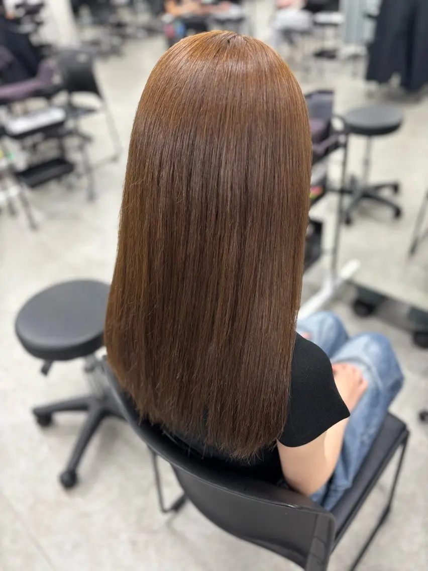 ロング カラー ロング ヘアカラー トリートメント 🌿‬透明感ベージュ 🫧ひなの🧸のヘアスタイル