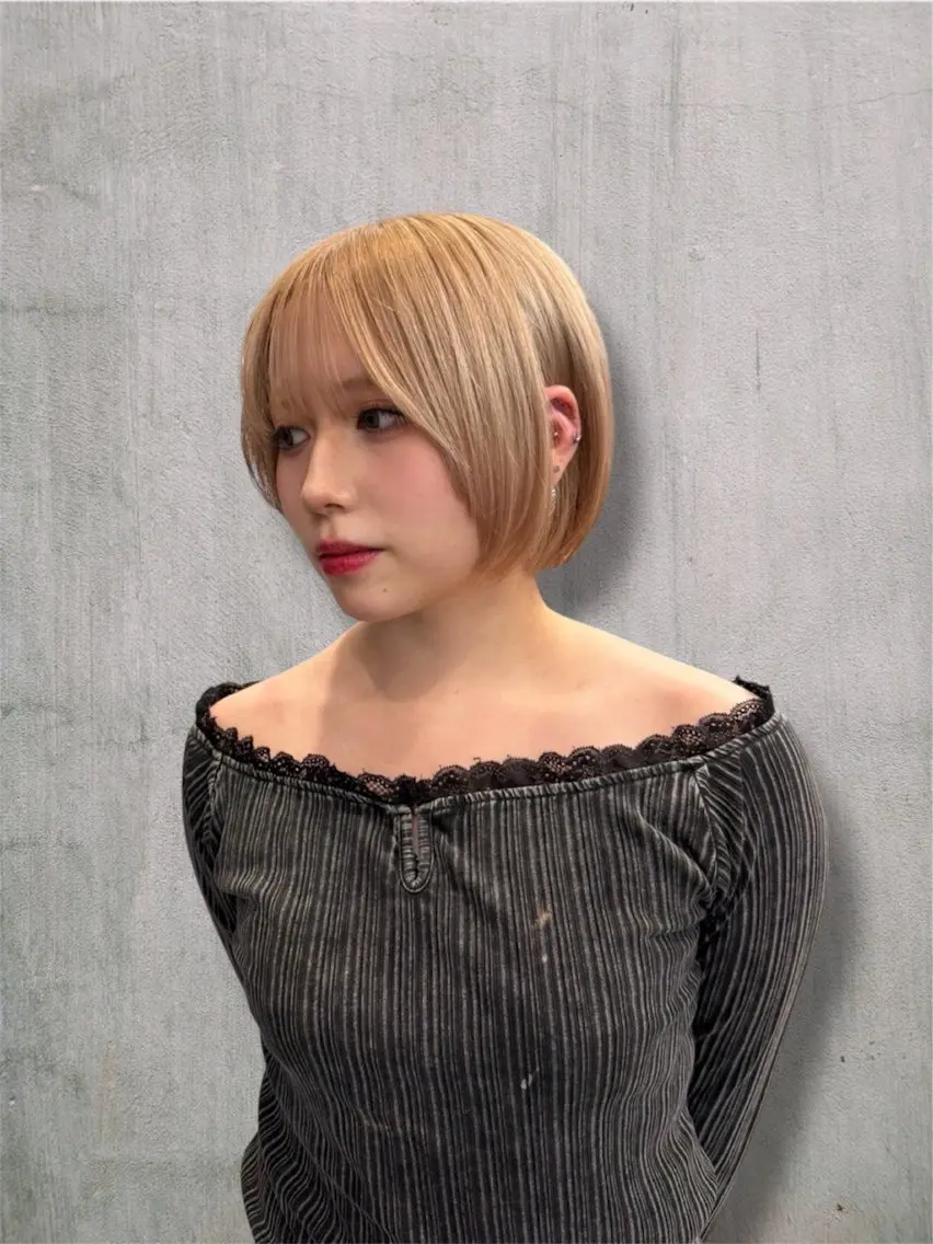 ショート ショートボブ ボブ 顔周りカット レイヤーカット ショートヘア カット トリートメント 松岡 結颯のヘアスタイル