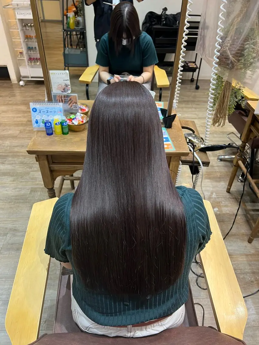 👼天使の艶トリートメント👼髪質改善tr+透明感ワンカラー +メンテカット✂️潤いのあるしなやかで柔らかな絹髪に💎✨の写真