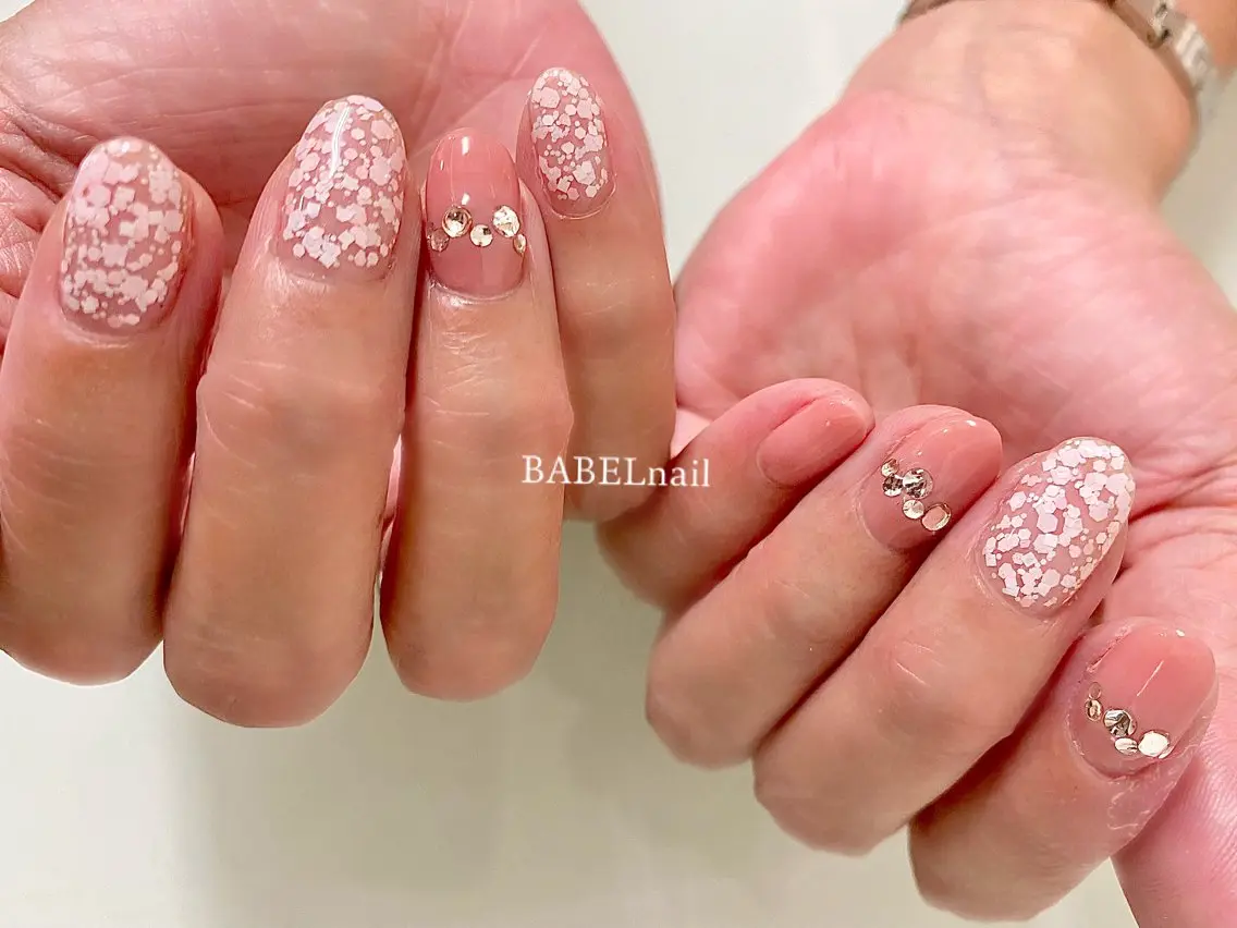 ネイル ハンドネイル 江戸川橋✨BABEL 【バベル】大人可愛いのネイルデザイン