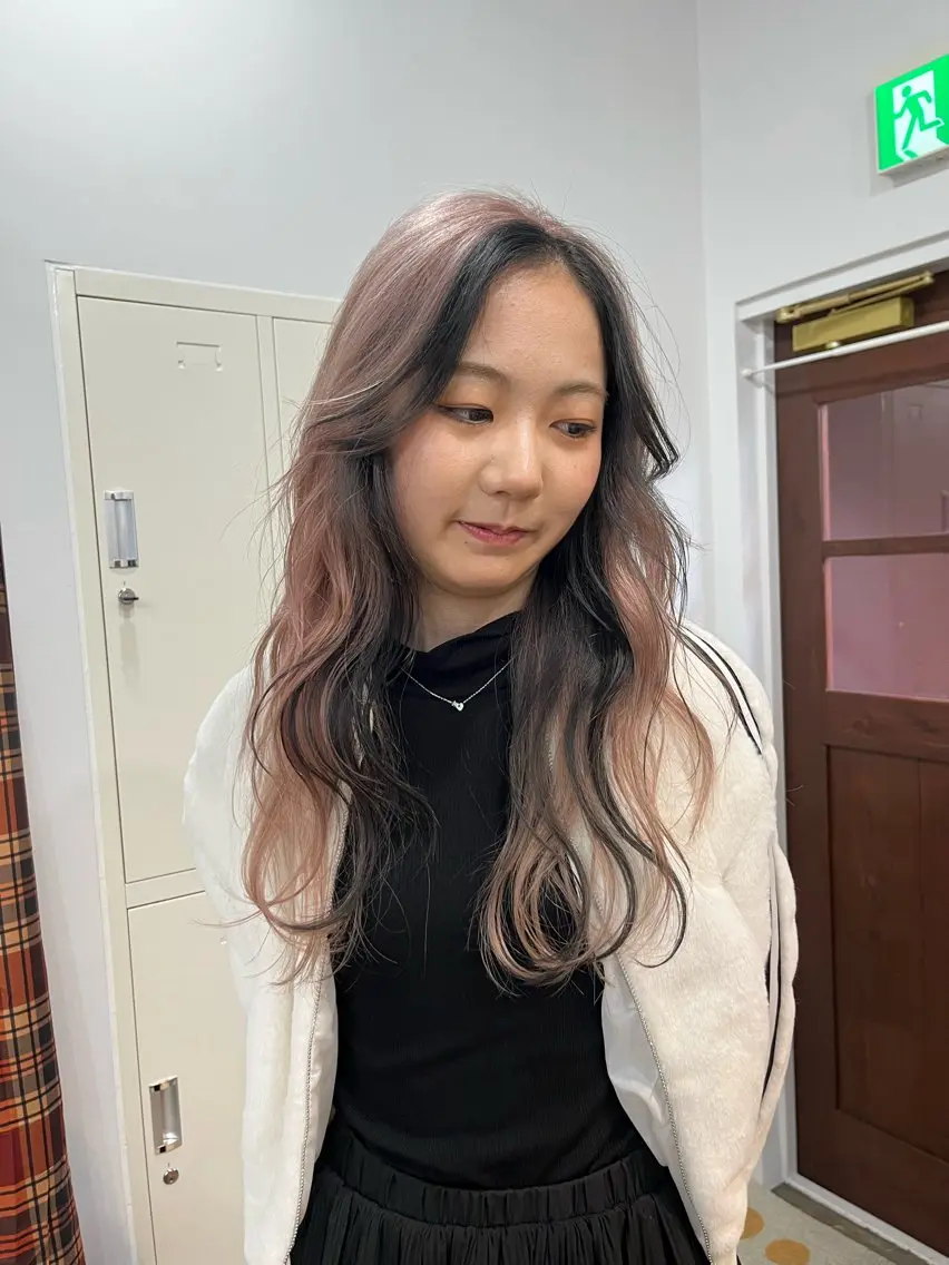 ロング カラー Sanaダブルカラー ✨️パルコ徒歩1分のヘアスタイル