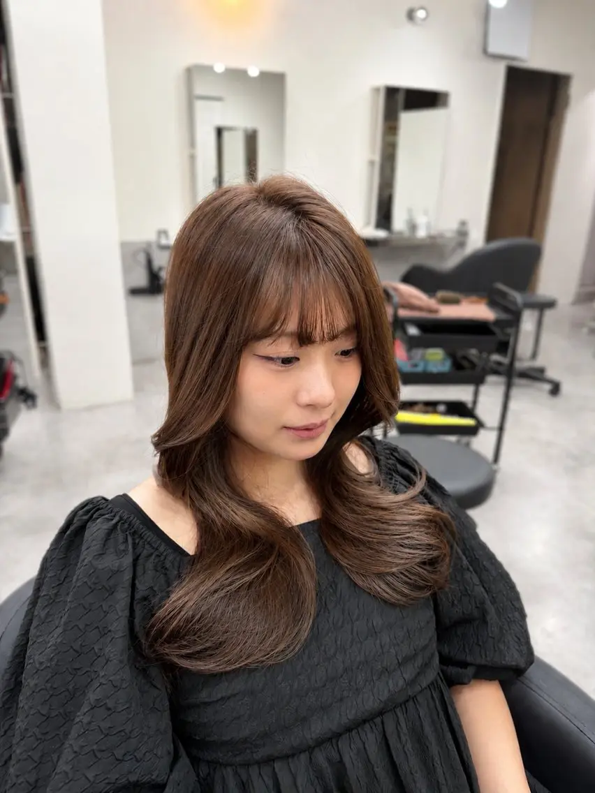 ロング カット ヘアカラー トリートメント 🫧とぅるん艶髪🫧 透明感カラー×猿渡のヘアスタイル