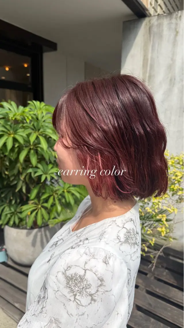 ショート カラー ヘアアレンジ 透明感カラー ボブ くびれヘア 顔まわりレイヤー 髪質改善 みなみ/韓国ボブ/ 韓国レイヤーのヘアスタイル
