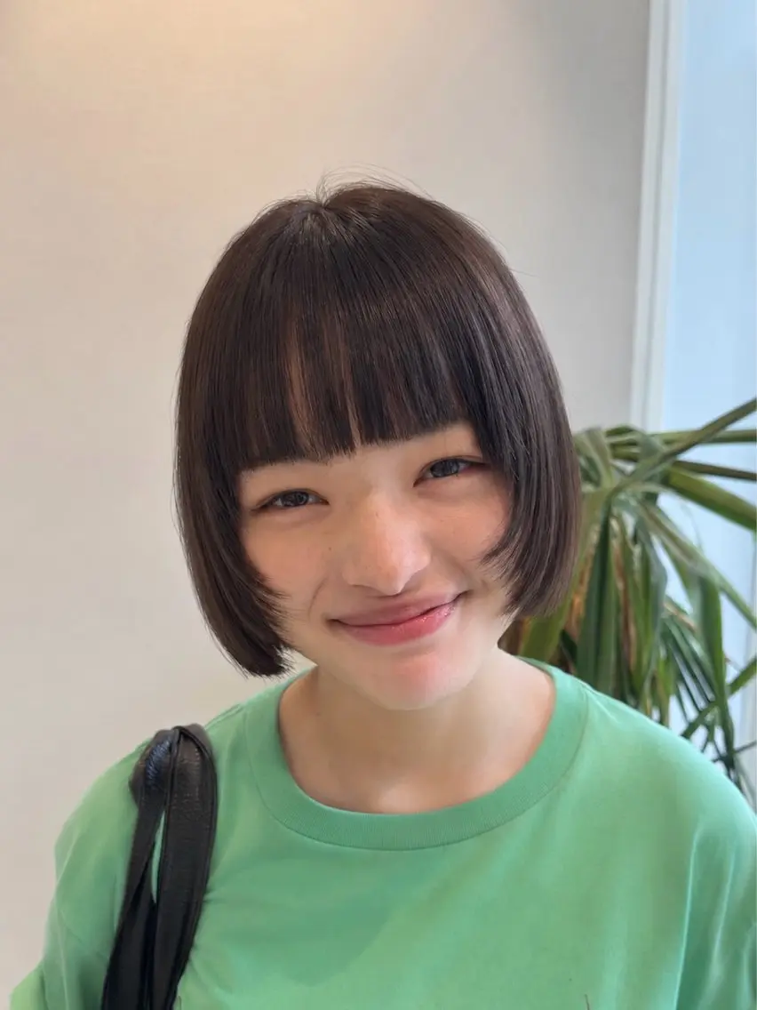 ショート ボブ カット ヘアカラー トリートメント 𝘀𝗮𝗲 ⑅*/ 艶髪/ショートボブのヘアスタイル