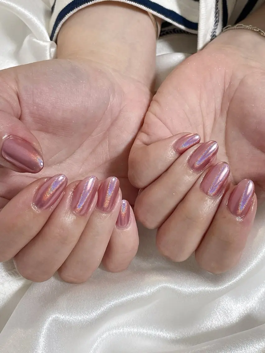 ネイル オーロラネイル 桜ネイル フラワーネイル フットネイル フレンチネイル ハンドネイル mogunail &blowのネイルデザイン