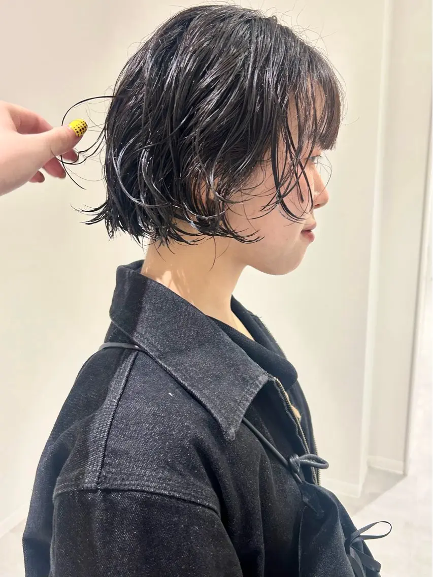 ショート パーマ パーマ 👔ボブ﹨髪質改善 ストレート🩳ももかのヘアスタイル