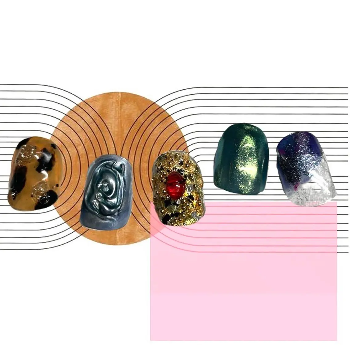 ネイル オーロラネイル 氷ネイル・うるうるネイル 韓国ネイル マグネットネイル ミラーネイル ハンドネイル VOLLMOND nailのネイルデザイン