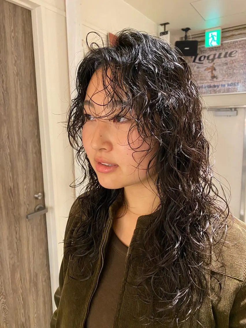ロング キッズ カット パーマ ナチュラルヘア🫧 ナナミのヘアスタイル