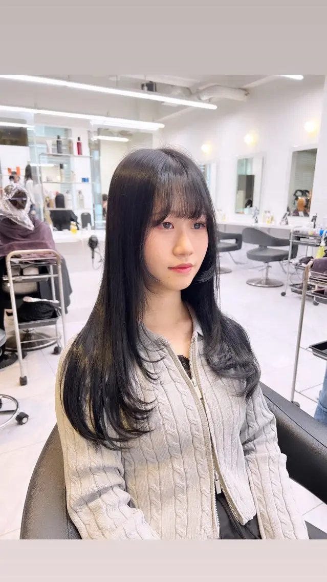 ロング カラー パーマ ヘアアレンジ メンズ 上品＆韓国風 🥀海心🥀のヘアスタイル