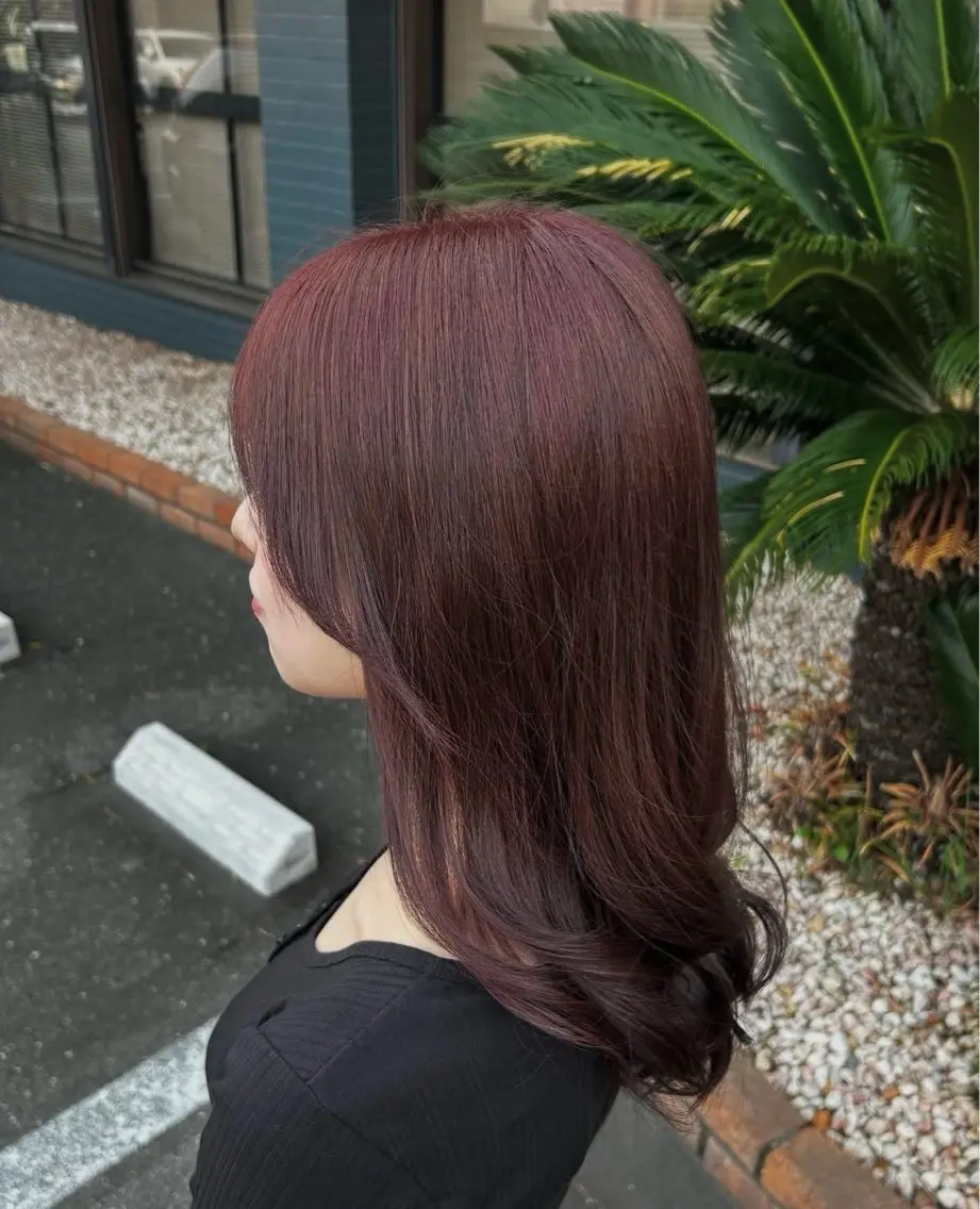 カラー ブラウンカラー ピンクカラー 蜂須賀 輝のヘアスタイル