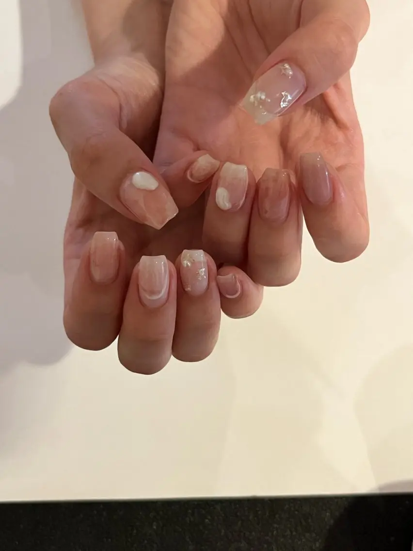 ネイル ニュアンスネイル ピンク ハンドネイル mitsuki / Manonのネイルデザイン