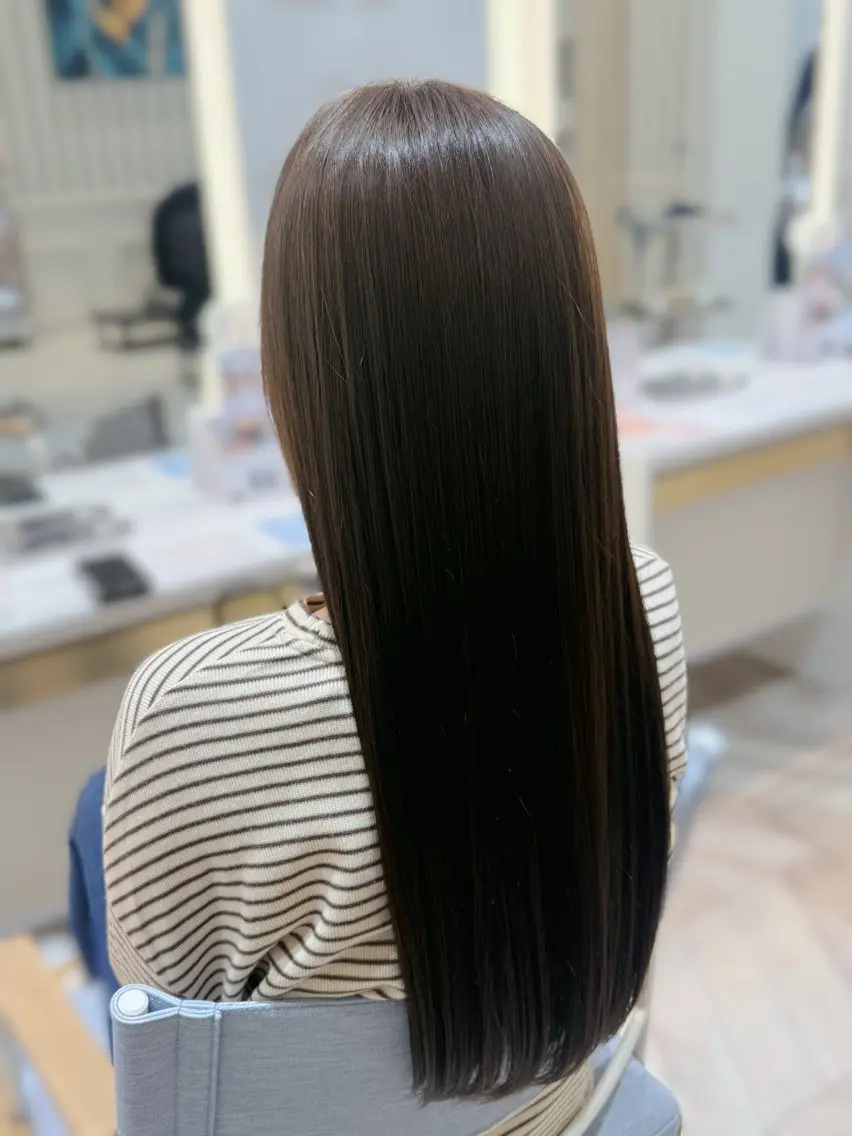 ロング パーマ くせ毛 縮毛矯正 ストレートパーマ 大人メンズパーマ /石川瑠青のヘアスタイル