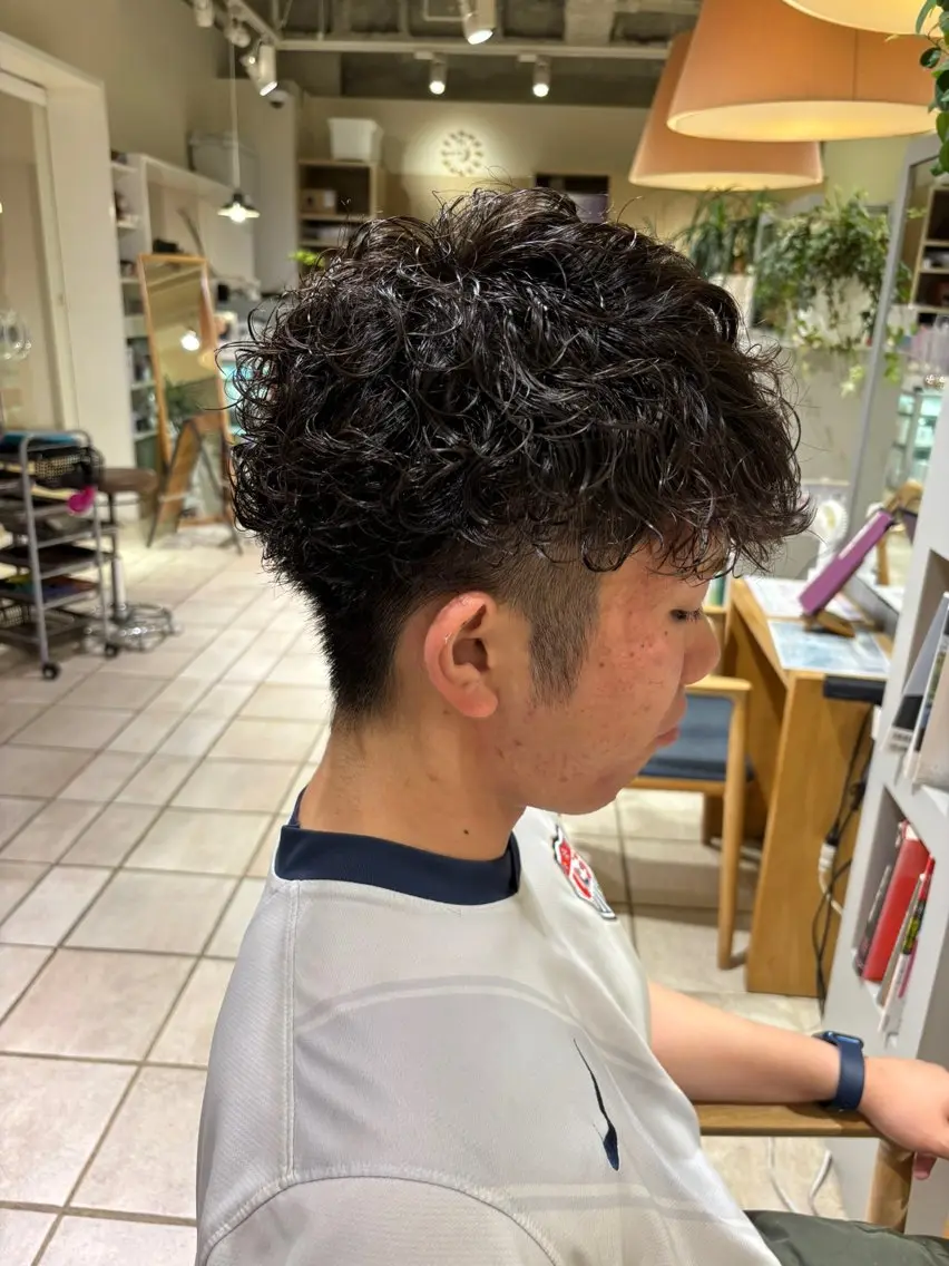 ショート メンズ カット パーマ 萩原 琳之祐のヘアスタイル