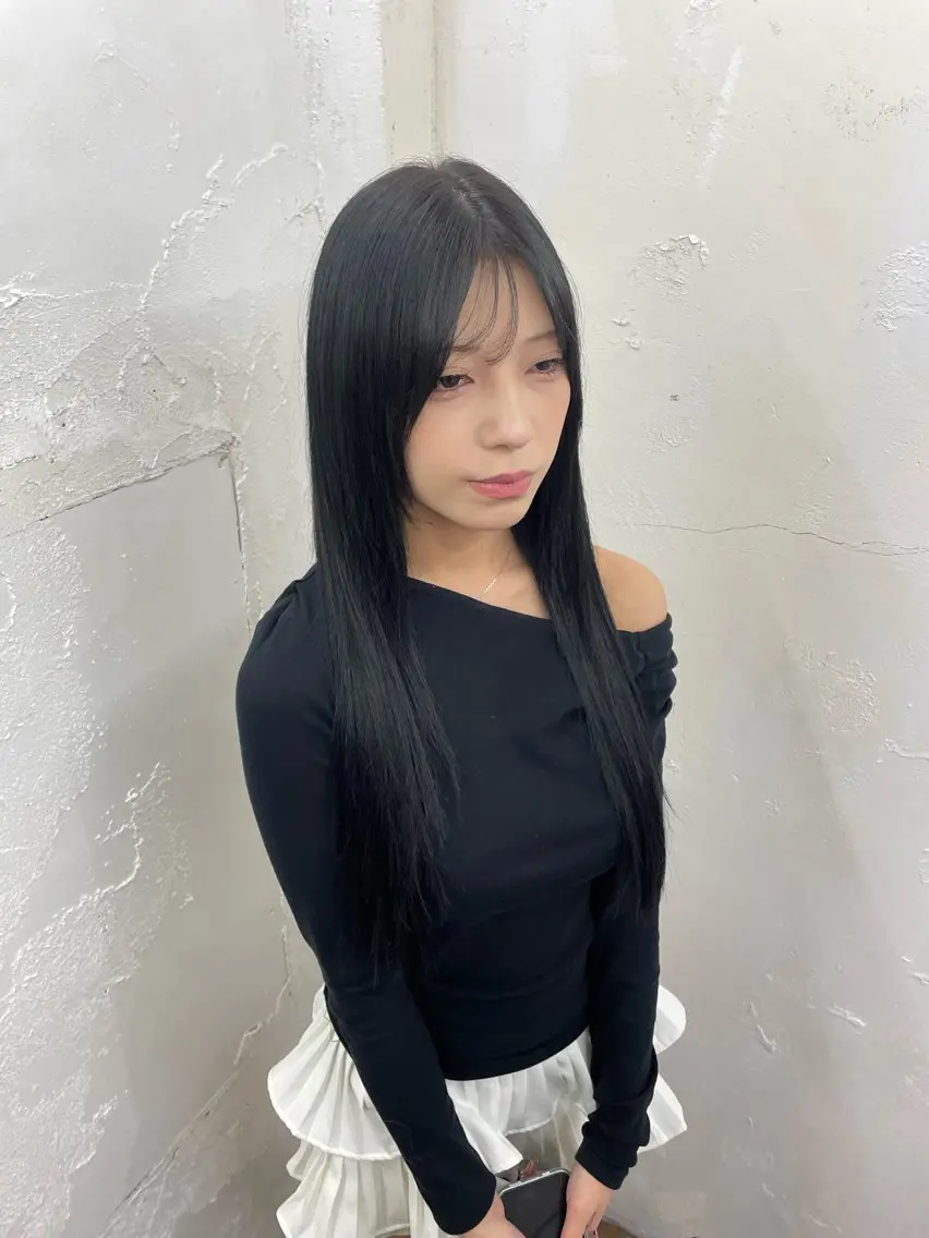 ロング エクステ ロング 𝙃𝘼𝙍𝙐🎀 韓国×エクステのヘアスタイル