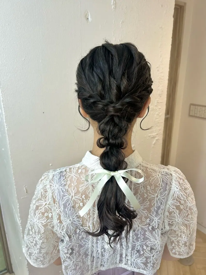 ヘアアレンジ ヘアセット ♛︎ きっか ♛︎ ヘアアレンジ🩵のヘアスタイル