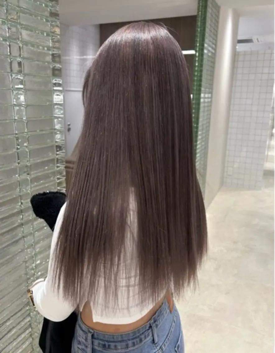 セミロング カラー ヘアアレンジ メンズ ‎透明感×艶髪 ‎🫒maki🎀のヘアスタイル