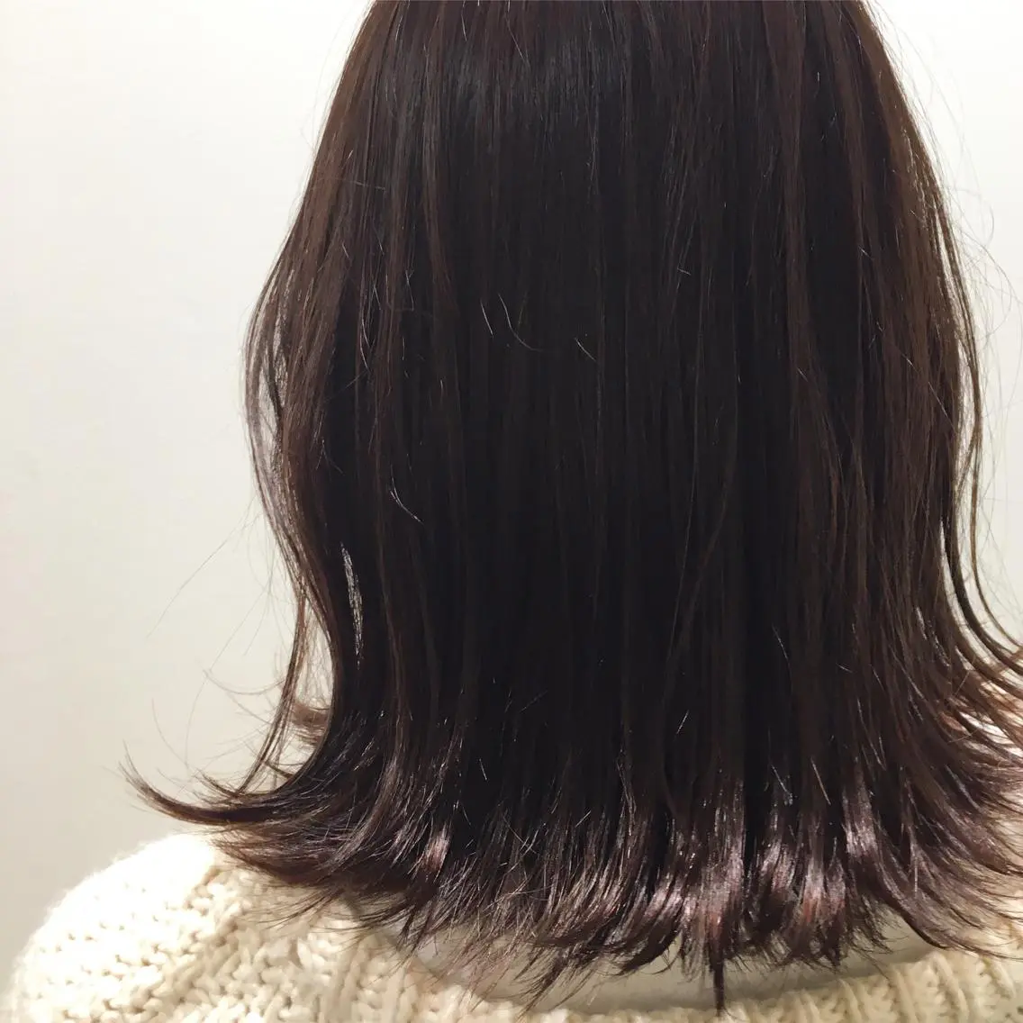 ミディアム カラー ブラウンカラー バイオレットカラー バイオレットブラウン fuchigami suzunoのヘアスタイル