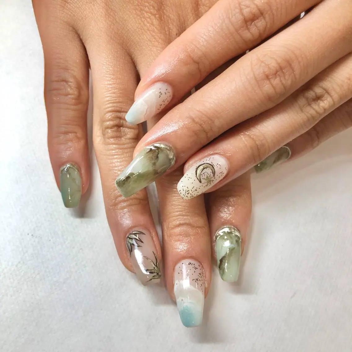 ネイル ニュアンスネイル ハンドネイル 🎀AYAKO 🎀中韓ネイルのネイルデザイン
