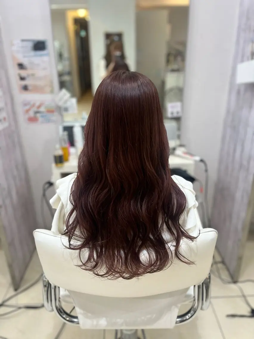 セミロング ヘアカラー トリートメント 【髪質改善カラー】 あむ·. ⟡ 🖤のヘアスタイル