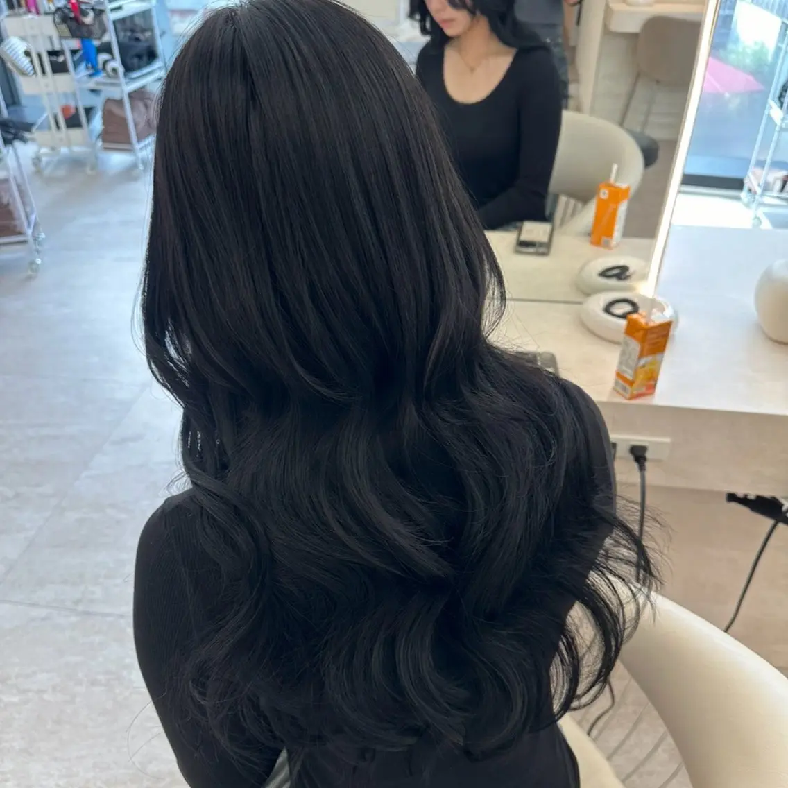 ロング プルエクステ エクステ 韓国風ヘア ロング カット エクステ Fi-Ne原宿店店長 プルエクNANAMIのヘアスタイル