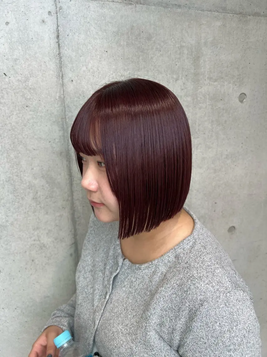 ショート カラー ヘアアレンジ カット ヘアカラー トリートメント ボブ艶モテカラー🫧 カリンのヘアスタイル