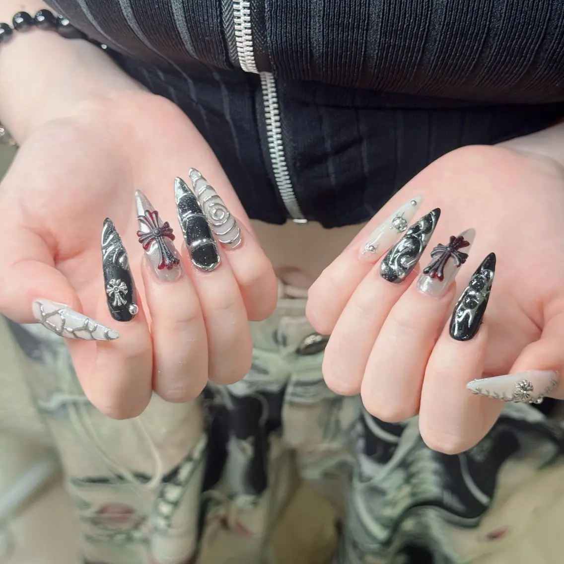 ネイル フットネイル フレンチネイル グラデーション 韓国ネイル ロングネイル ハンドネイル Hani Nail Salonのネイルデザイン