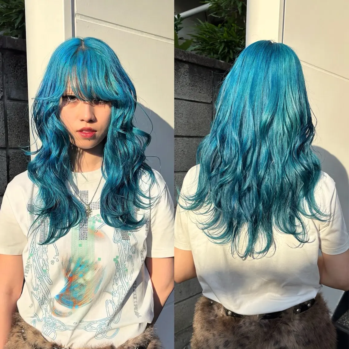 セミロング カラー ブリーチ カット ヘアカラー トリートメント ハイトーンカラー/ デザインカラー/瑛樹のヘアスタイル