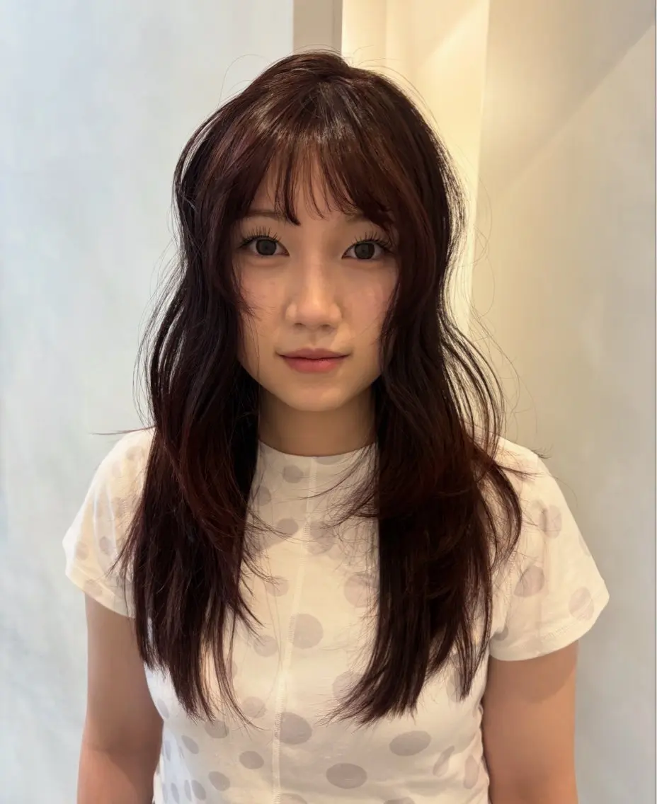 ロング カラー ヘアカラー 可愛いstyling おしえます♡🌸冬桜のヘアスタイル